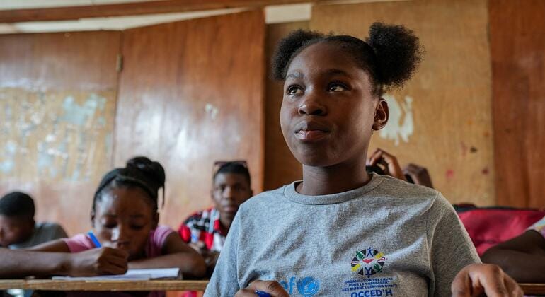 Haitian Girl Finds Hope in School Amid Violence