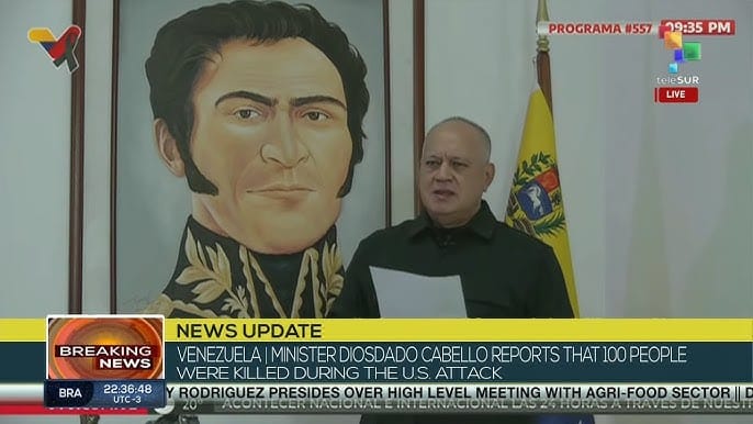 Over 100 Killed in U.S. Attack in Venezuela, Minister Reports