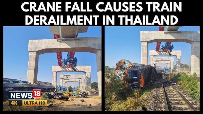 Crane Collapse Causes Fatal Railway Accident in Thailand