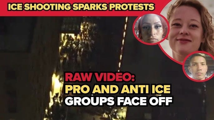 Protester Shot in Face During ICE Demonstration