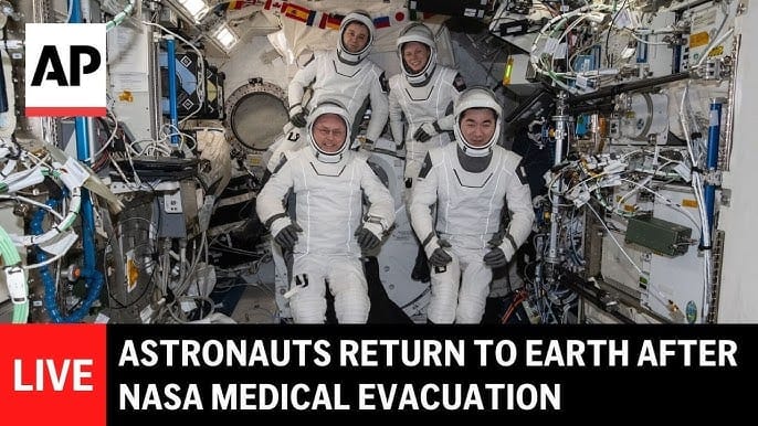 Astronauts Return to Earth Following Medical Evacuation