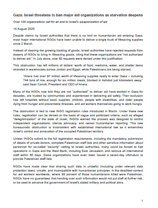 Israel Bans NGOs in Gaza, Threatening Humanitarian Efforts